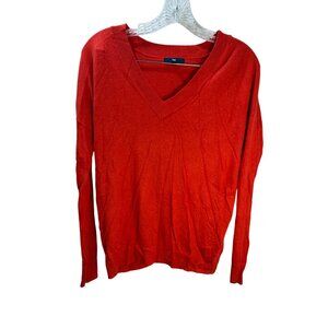 Gap Womens Red V-Neck Sweater XS‎